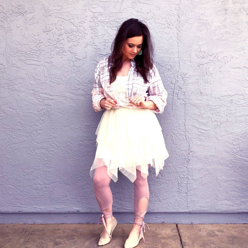 Cream Lace & Tulle Dress